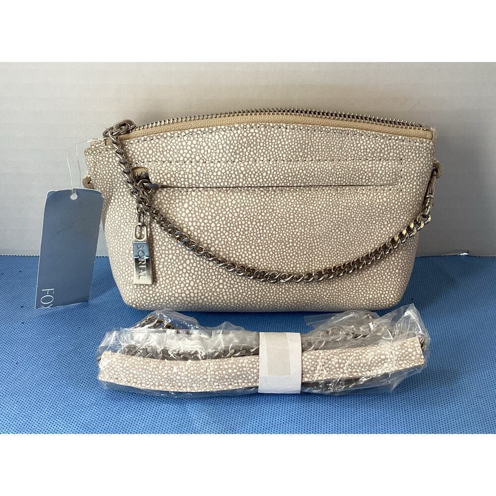 SORIAL  oceana blush mini crossbody/clutch/wristlet reptile skin design